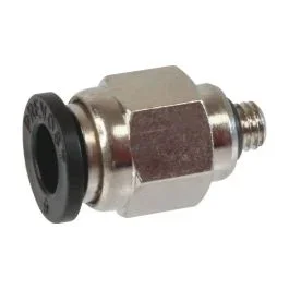 10 RACCORDS 6MM M5 INSTANTANE DROIT MALE CYLINDRIQUE