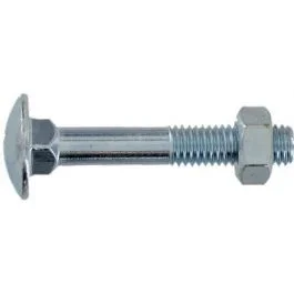 100 BOULONS T.RONDE COLLET CARRE 8X16 ZB