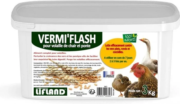 Aliment pour volaille vermiflash