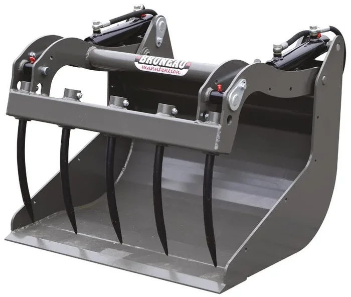 Benne à grappin doigts ronds pour mini chargeuse – 1300 mm