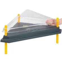 Couvercle de protection pour plaque chauffante triangulaire 40 x 40cm, plastique