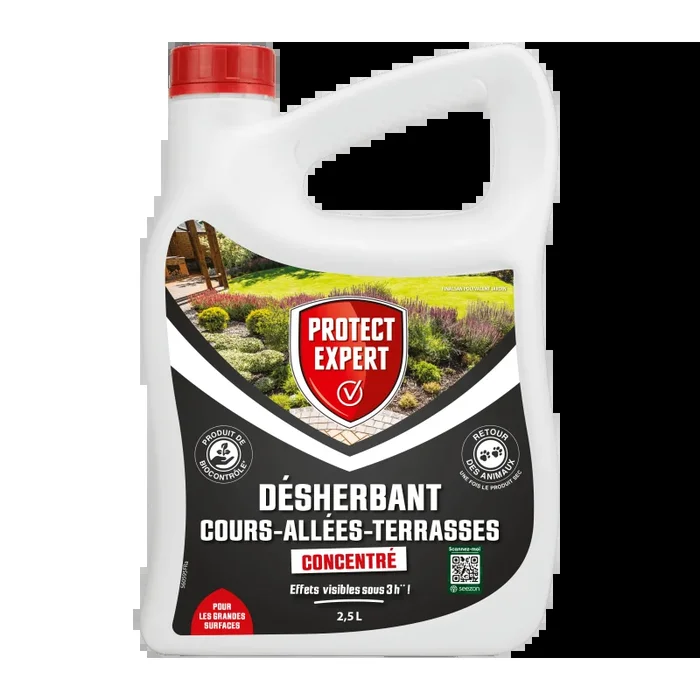 Désherbant cours, allées, terrasses 2.5l concentré France Elevage Protec Expert