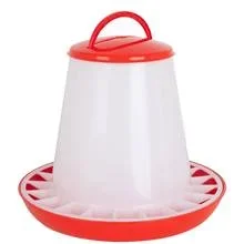 Distributeur de nourriture automatique pour volailles avec couvercle, convient pour 6 kg de nourriture