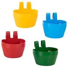Gobelets abreuvoirs à volaille 300 ml pour cages d’exposition, rouge