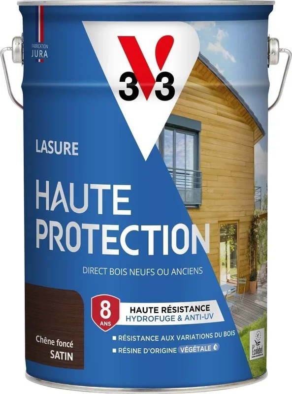 Lasure haute protection biosourcée chêne foncé 5L V33