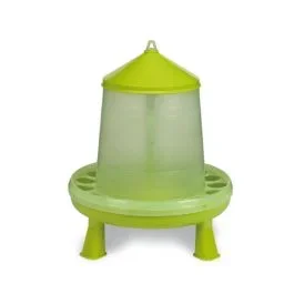 Mangeoire poule en plastique gamme Eco 8Kg verte avec pieds – Gaun