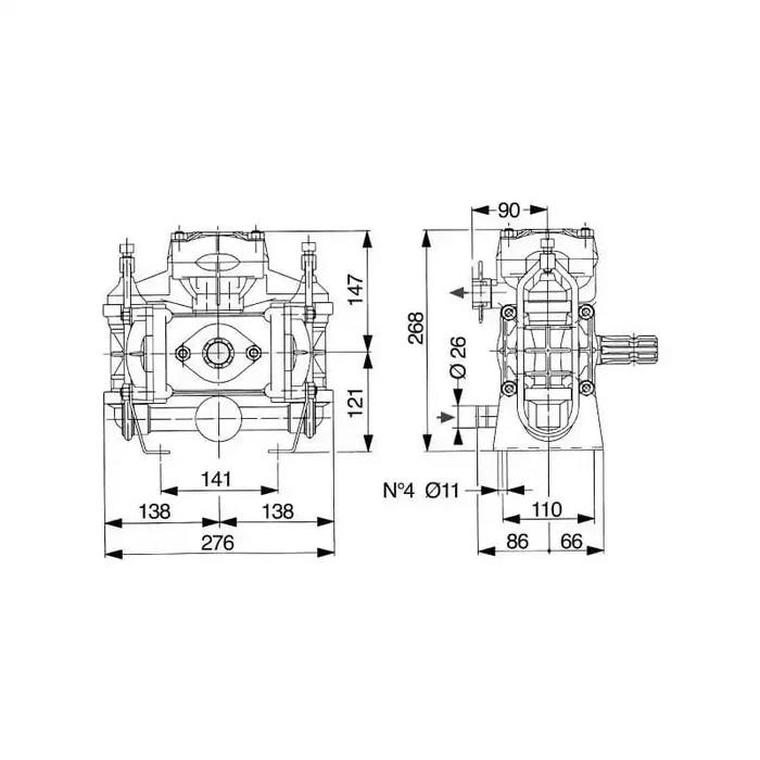 Pompe à pistons COMET 6101100200
