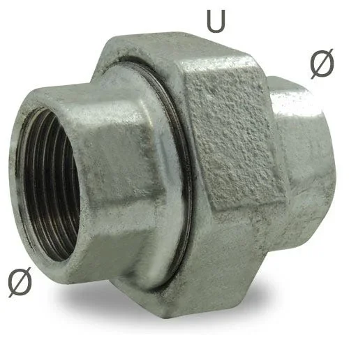 Raccord union galva conique 1/2&Prime; femelle