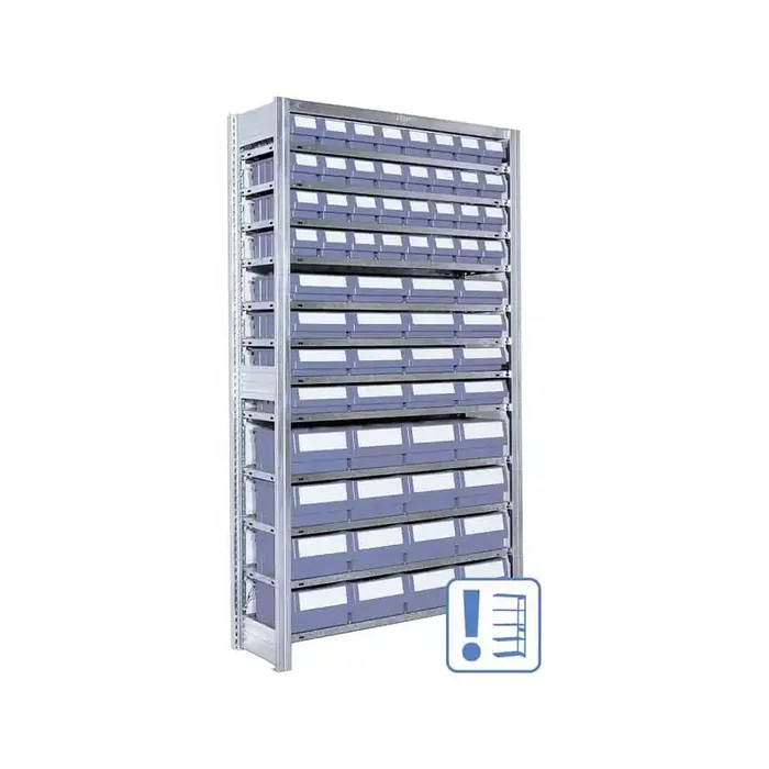 Rayonnage suivant 64 bacs 40cm BITO SKR2A