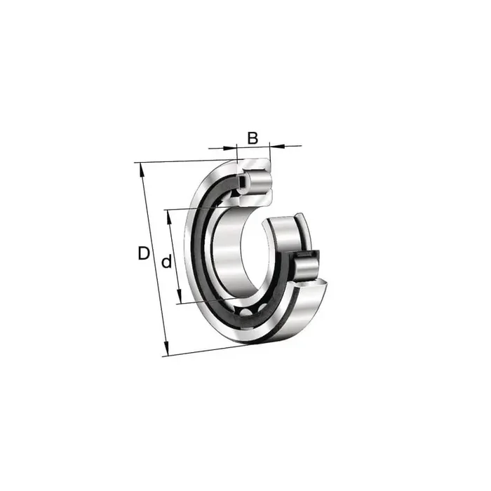 Roulement à rouleaux cylindriques 30x62x2mm INA/FFAG NJ2206ETVP2