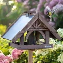 « Sibo » de VOSS.garden – maison pour oiseaux de qualité supérieure, avec support