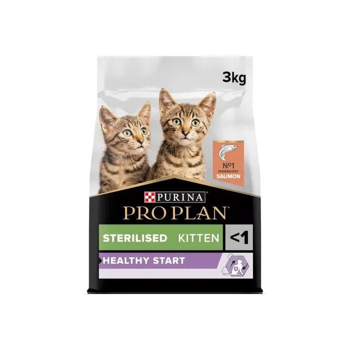 STERILISED KITTEN HEALTHY START riche en saumon de haute qualité France Elevage Purina