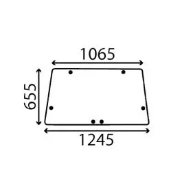 VITRE ARRIERE 1065x655x1245mm – CLAIRE