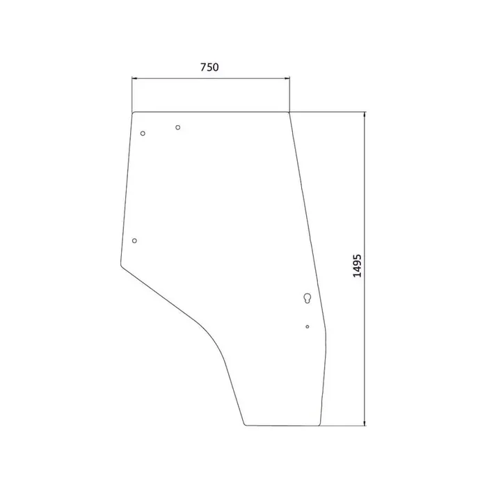 Vitre de porte droite UNIVERSEL 3825717M1N