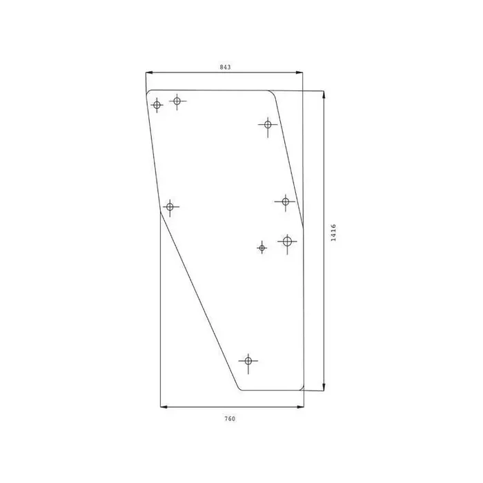 Vitre de porte UNIVERSEL D7744T