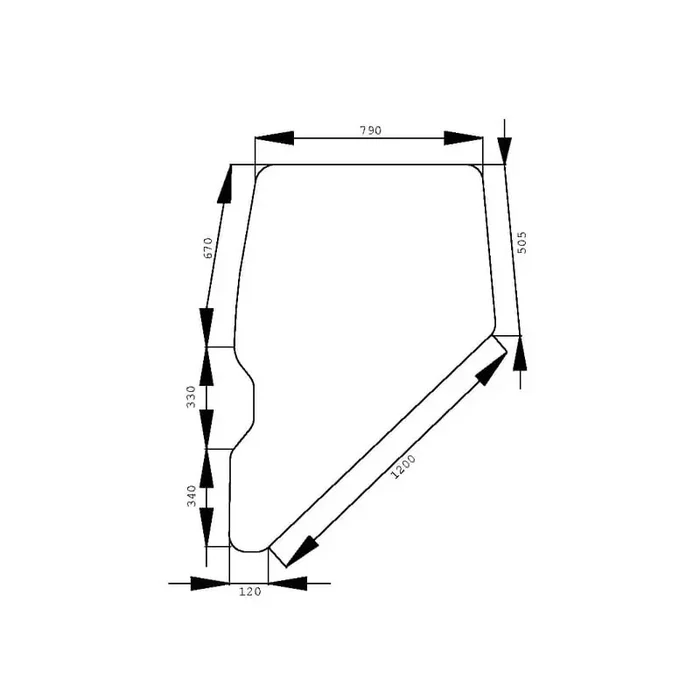 Vitre de porte UNIVERSEL D9105