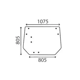 VITRE HAYON ARRIERE 1075x805x805mm 8.TR