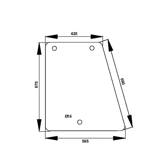 Vitre latérale UNIVERSEL D7310