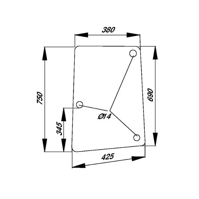 Vitre latérale UNIVERSEL D8187